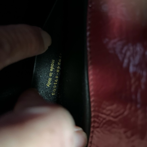 Authentic Yves Saint Laurent Deep Red Leather clutch - Picture 5 of 8